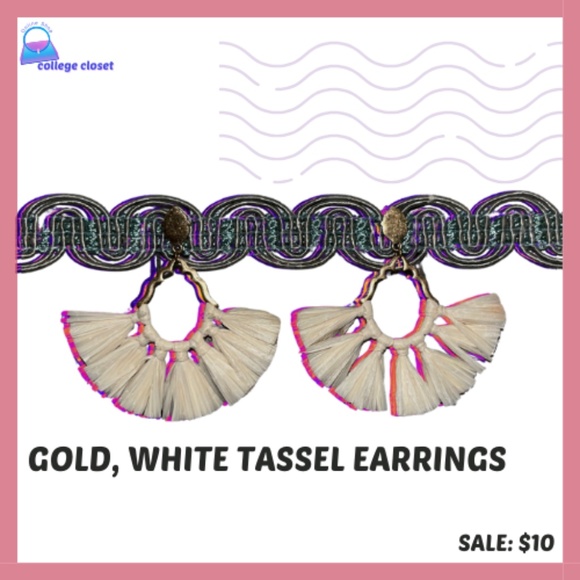 Jewelry - White Tassel Earrings